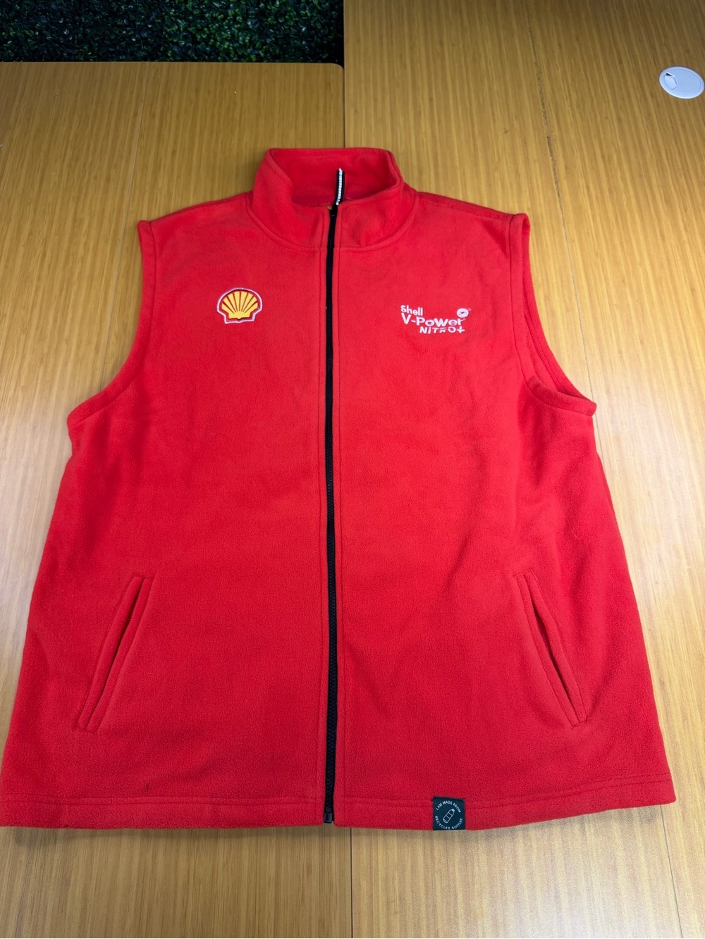 Shell V- Power Nitro+ Sleeveless Red Jacket Vest Unisex Adult Size 2XL